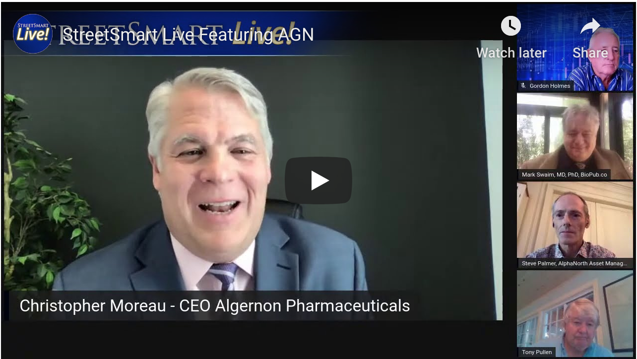 StreetSmart Live! Presents Algernon Pharmaceuticals